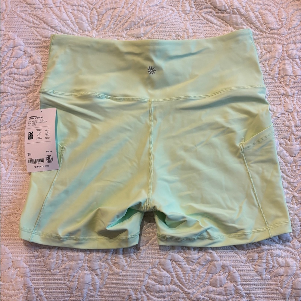 Athleta Light Green Women's Bike Shorts